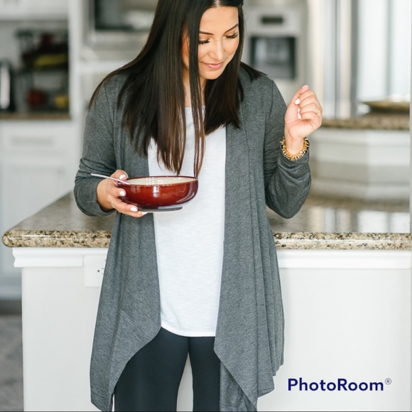 Kate Hill Dark Gray Long Sleeve Open Cardigan. - Picture 4 of 5